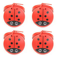 4pc Kid Children Cartoon Wooden Castanet Toy Musical Percussion Instrument