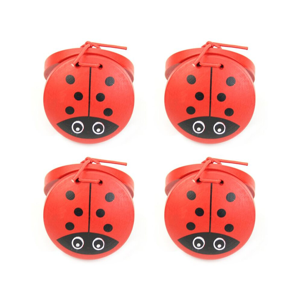 4Pc Kid Children Cartoon Wooden Castanet Toy Musical Percussion Instrument 6031736475361