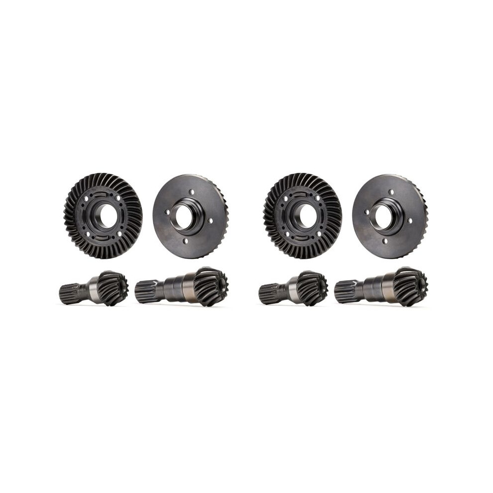 2X Hardened Steel Front And Rear Differential Ring Gear Diff Pinion Gear For 1/5 X-Maxx 1/6 Xrt Upgrade Parts 4711787500626