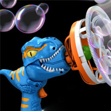 2X Fläkt Dinosaur Bubble Machine Bubbles i Bubble Handhållen Elektrisk Dinosaur Bubble Machine Bubble Dinosaur Pool Leksaker Blå