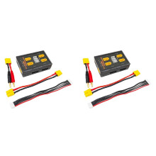 2X P4 1-6S XT60 Plug Parallelle Oplaadkaart Ondersteunt 20A Ingang 4 Kanalen Uitgang voor Rc-Batterij