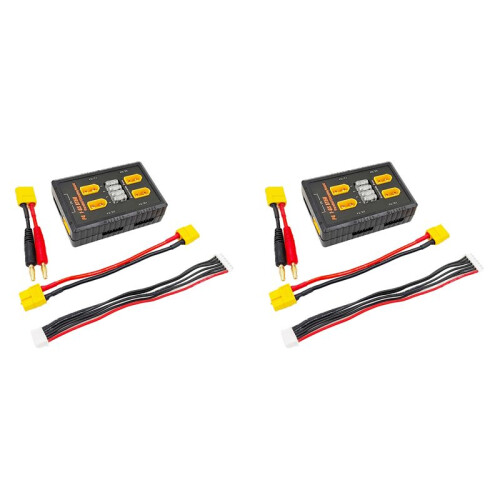2X P4 1-6S XT60 Plug Parallel Charging Board Support 20A Input 4 Channels Output for Rc Battery 1