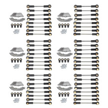 6X Upgrade Replacement Part Metal Suspension Toe Link Tie Rod Set for WPL 1/16 C14 C24 RC Car Parts