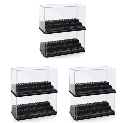 6X  Figure Display Box, Stackable Dustproof Building Block Display Box for Action Figure Toys 1