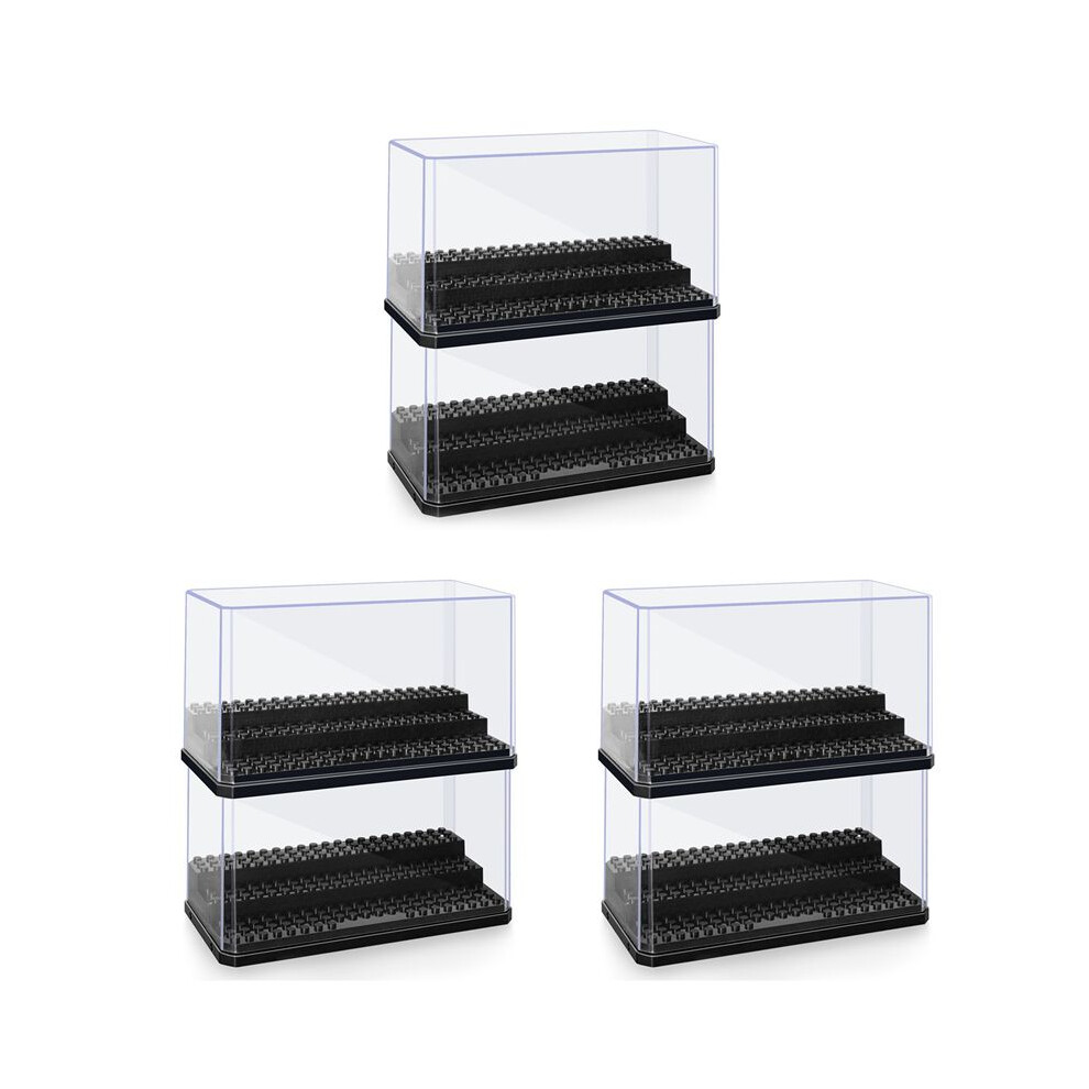 Semoic 6X Figure Display Box, Stackable Dustproof Building Block Display Box For Action Figure Toys