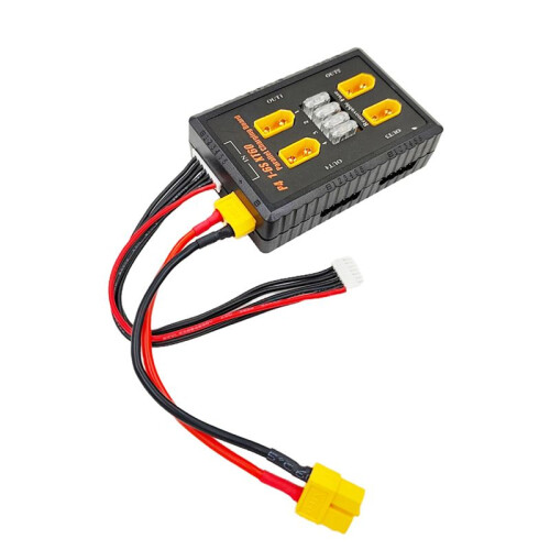 2X P4 1-6S XT60 Plug Parallel Charging Board Support 20A Input 4 Channels Output for Rc Battery 2