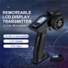 2X Turbo Racing 2.4G 4CH Remote System Lcd Display Radio Transmitter Remote Control with Receiver for RC Car Auto Boat