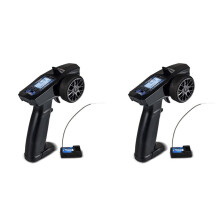 2X Turbo Racing 2.4G 4CH Fernbedienungssystem LCD-Display Funksender Fernbedienung mit Empfänger für RC Auto Auto Boot