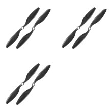 3X Black 10x4.5 Inch1045 Carbon Fiber Spiral Propeller Forward and Reverse Two-Blade Propeller for Multicopter
