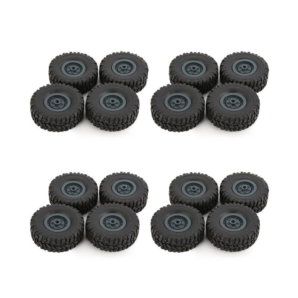 16Pcs Rubber Wheel Rim Tire Tyre For Rc 1/16 Climbing Crawler Car Wpl B-1/B-24/C-14/C-24/B-16 ,Deep 4711363954201