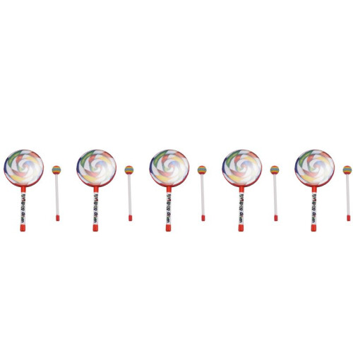 5X Kids Percussion Lollipop Drum, 6Inch