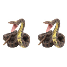 2X Children's Toy Snake Model Simulation Reptile Python Python Wild Animal Snake Model
