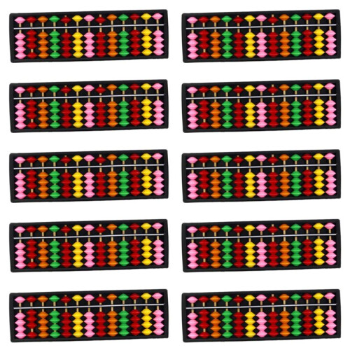 10X Portable Plastic Abacus Arithmetic Abacus Calculation Tool 1