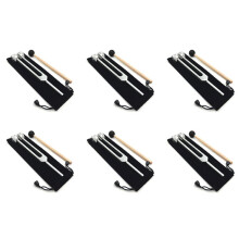 6X OM136.1Hz Aluminum Alloy Musical Tuning Fork Instrument Kit for Sound Healing Sound Vibration Tools