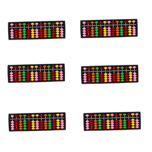 6X Portable Plastic Abacus Arithmetic Abacus Calculation Tool