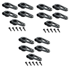 15PCS Aluminum Alloy 31mm 25T Steering Servo Arm Horn for Futaba Sakura D4 1/10 RC Drift Car Crawler Parts,Black