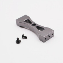 2 Set RC Car Parts: 1 Set Fixed Mount Bracket Silver & 1 Set Metal Bracket Titanium Color