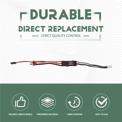 AM32 30A Brushless ESC Speed Controller, for 1/10 1/12 1/14RC Crawler  Off-Road Drift Racing Programmable,A 1