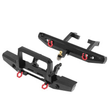 for TRX4M Metal Rear+Front A Bumper with Tow Hook for TRX4M  1/18 RC Crawler Car Upgrade Parts Accessories