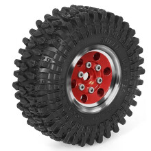 4pcs 55mm 1.0inch Metal Beadlock Wheel Tire for 1/18 1/24 RC Crawler Car TRX4M SCX24 Upgrade Parts Accessories Brown