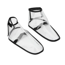 Reusable Folding Barber Shoes Cover Waterproof Transparent Shoes Cover for Salons L 40‑45