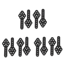 Il Supporto 'Ammortizzatore Nel Metallo 12Pz CNC Regola Il Supporto 'Angolo di Altezza per RC Car Crawler Axial SCX10 90046 D90 D110, Nero