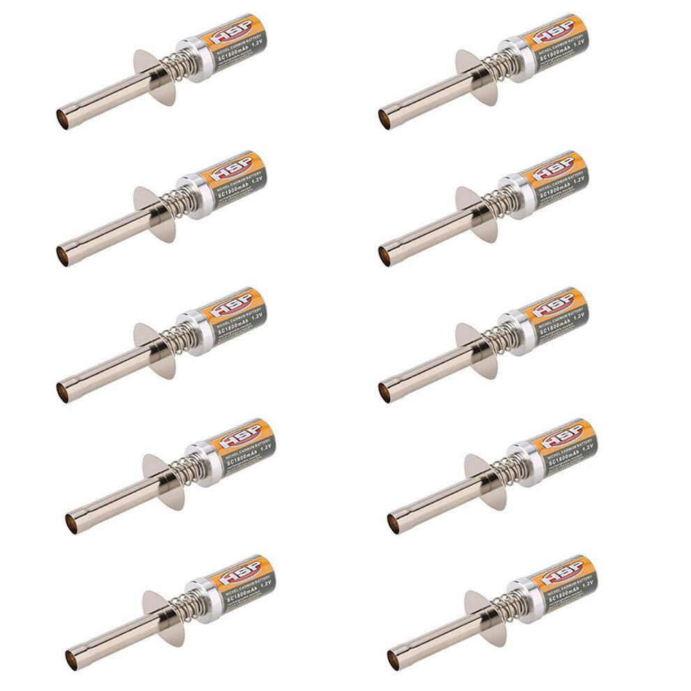 10X Hsp 80101 1800Mah 1.2V Glow Plug Igniter For Rc Car 1/8 1/10 Hsp 80101 Rechargeable Glow Igniter-Not Charger 4712141014186