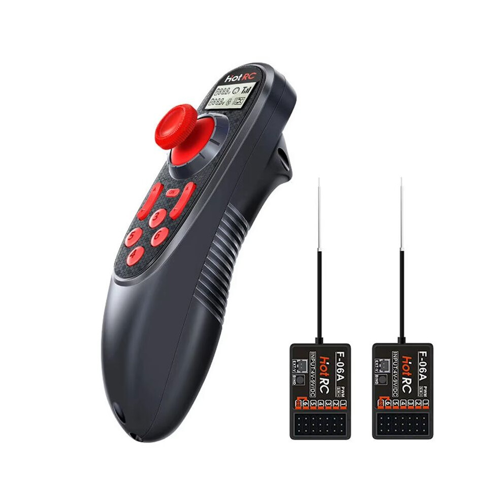 Photos - Other RC Toys For HOTRC -600 6CH 2.4GHz Radio System Transmitter Remote Controller with F-06A PWM 6 Channel Receiver for RC Boat
