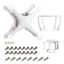 For Phantom 3A/P Drone Repair Parts - Complete Body Shell Set with Upper Middle Bottom Sections & Landing Gear