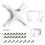 For  Phantom 3A/P Drone Repair Parts - Complete Body Shell Set with Upper Middle Bottom Sections & Landing Gear 1