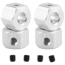 4 Sztuk 5Mm do 12Mm Metalowy Combiner Piasty KołA Adapter SześCiokąTny do WPL D12 C14 C24 B14 B16 MN D90 D91 RC CzęśCi do Modernizacji Samochodu,