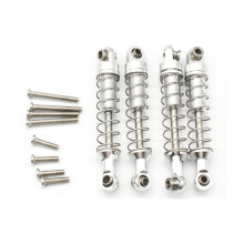 2 Set RC Car Part: 1 Set Metal Damper & 1 Set Metal Steering Servo Fixed Mount Bracket