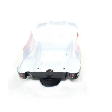 2 Pcs Chassis Car Body Shell Plastic RC Accessory for RC Car Parts, Black-White & Orange