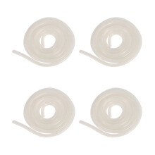 4pcs 100CM RC Car Fuel Gasoline Hose Silicone Hose for 1/10 1/18 Truck Track Accessories White