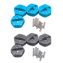 8 Pcs Aluminum Alloy 12Mm Combiner Wheel Hub Hex Adapter Upgrades for 144001 1/14 RC Car Spare Parts, & Grey