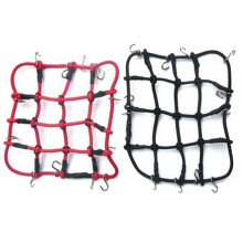 2 Pcs RC Car Parts Accessories Elastic Luggage Net for 1/12 MN D90 D99 MN99S,Red & Black