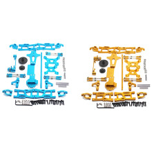 2 Set for 1:14 144001 RC Car Spare Parts Metal C Steering Cup Swing Arm Central Drive Shaft,Yellow &