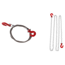 1 Pcs 1:10 RC Crawler Accessories Tow Chain & 1 Pcs 1/10 RC Car Crawler Steel Tow Rope with Hooks