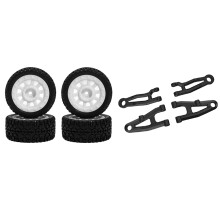 4Pcs Front Upper & Lower Arm for SG 1603 SG 1604 SG1603 SG1604 1/16 & 4Pcs RC Car Wheel Tires Tyres