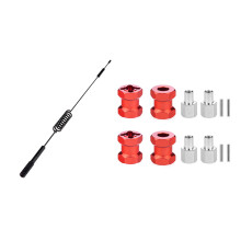 Antennas with Screws for 1/10  -4 - Black, 290mm & RC Car Metal 12mm Wheel Hex Hub 15mm Extension Coupler