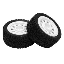 2 Set RC Car Part: 1 Set RC Car Wheel Tires Tyres & 1 Set Front Steering Cup Wheel