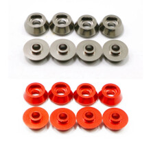 16Pcs Metal Connecting Rod Screw Gasket Shim Washer Rest for WPL C14 C24 C34 C44 MN D90 D91 D99S RC Car,Grey & Red