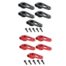 10PCS Aluminum Alloy 31mm 25T Steering Servo Arm Horn for Futaba Sakura D4 1/10 RC Drift Car Crawler Parts,Black & Red