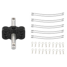 1x Differential Locker Spool Diff Lock Spool Black & 10Pcs RC Car Body Shell Clips R Pins Anti-Lost Rope 2
