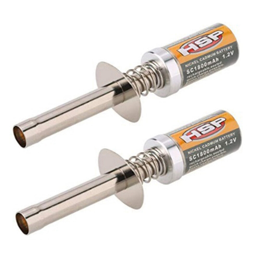 2X For Hsp 80101 1800Mah 1.2V Glow Plug Igniter Suitable For Rc Car 1/8 1/10 Hsp 80101 Rechargeable Glow Igniter 6132795429798