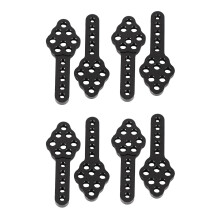 8Pcs CNC Metal Mount Adjust Height Angle Stand for RC Crawler Car Axial SCX10 90046 D90 D110,Black