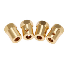 8PCS 5mm to 12mm Brass Combiner Wheel Hub Hex Adapter for WPL B14 B16 B24 B36 C14 C24 MN D90 D91 RC Car Spare Parts