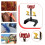 Adjustable Workbench Mount Bracket Heavy Duty Garage Support Stand Red Yellow for Tool Organization 4