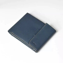 Bellroy Coin Fold Wallet HIGH For Euro/Pounds notes & Coins Leather Blue Steel