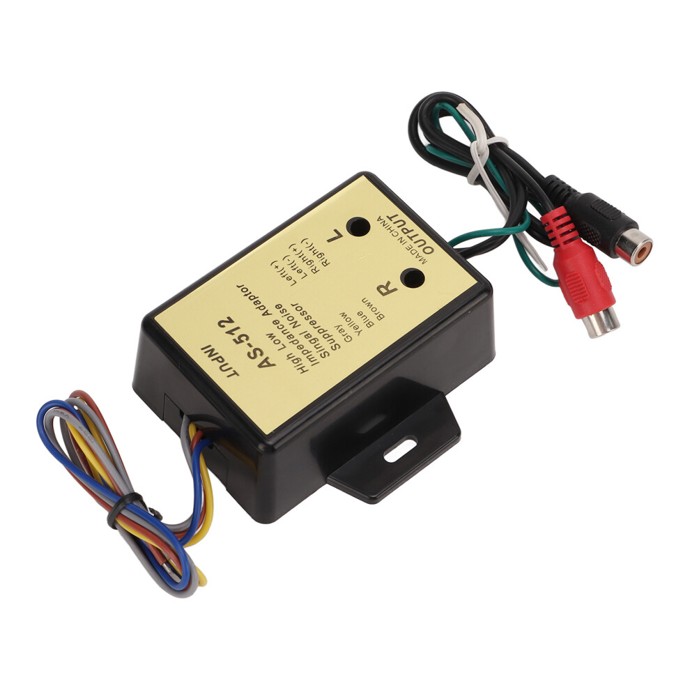 2 Channel High Low Impedance Audio Adapter For Speaker Level Conversion 4931384011282